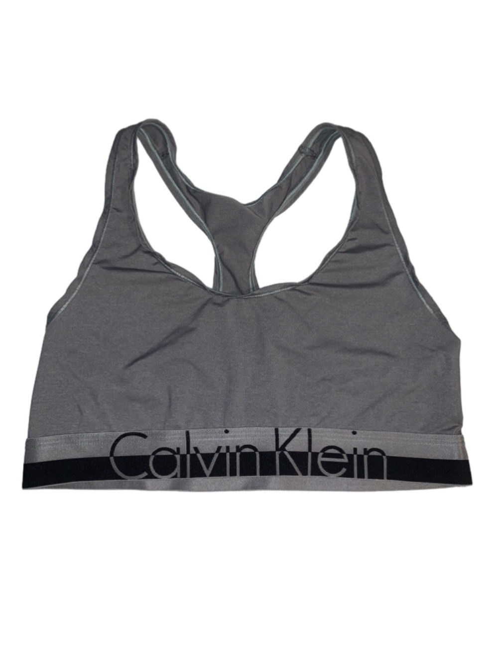 Women's Calvin Klein Sports Bra Size L Grey and Black